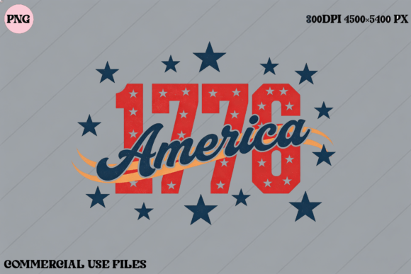 1776 America Stars: A Graphic for Patriotic Projects