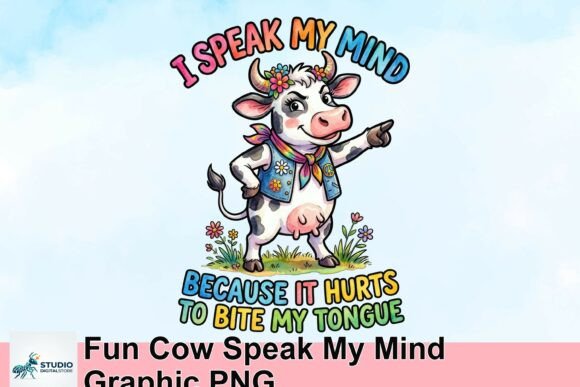 Add Instant Personality with the Fun Cow Speak My Mind Graphic