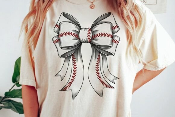 Baseball Bow Graphic PNG: A Creative Asset for Crafters