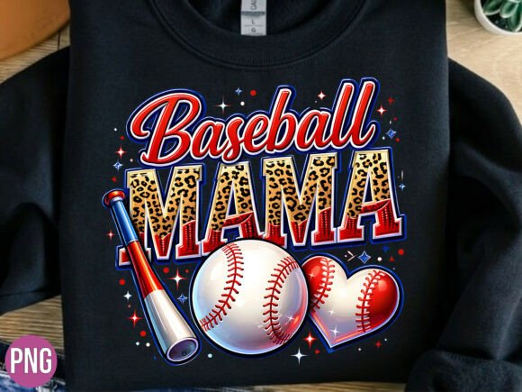 Baseball Mama Sport Bat Ball Graphic PNG for Creators
