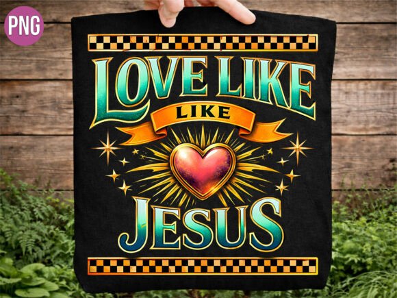 Christian Love Like Jesus: A Graphic PNG for Faith-Based Design
