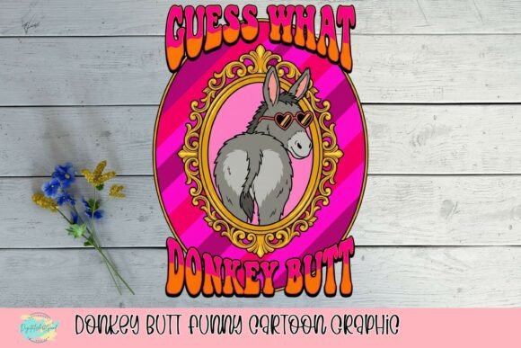 Donkey Butt Funny Cartoon Graphic: A Bold Asset for Creative Brands