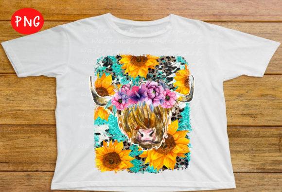 Highland Cow PNG: Your Go-To Cute Cow Graphic for Sublimation