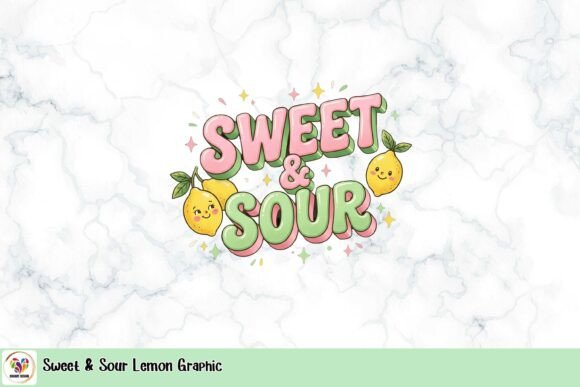 Sweet & Sour Lemon Graphic: A Zesty Addition to Your Design Toolkit