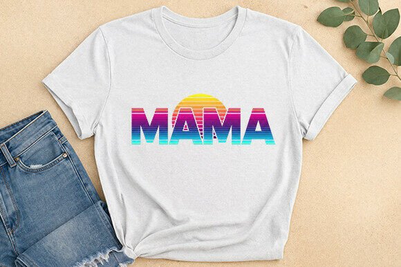 The Retro Sunset Mama Graphic Tee: A Designer's Take on Modern Nostalgia