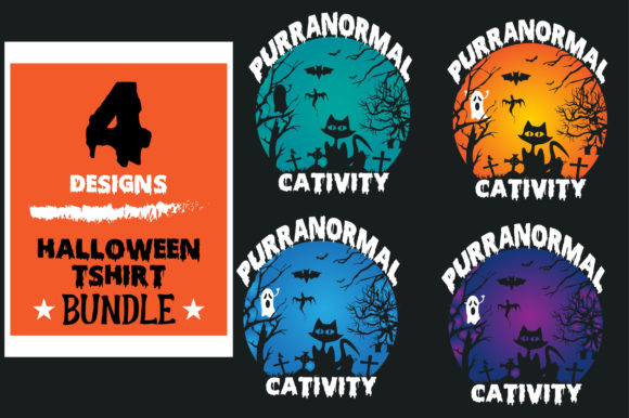 Unleash Spooky Creativity with Halloween T-Shirt Bundle 04