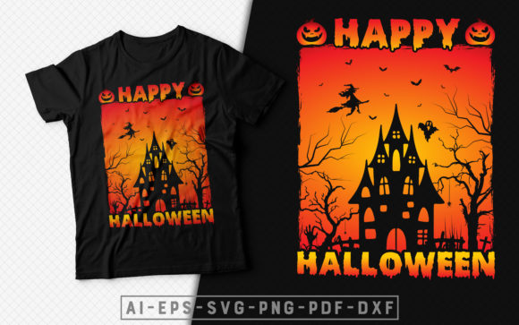 Unwrap the Fun: Your Happy Halloween T-shirt Design Graphic